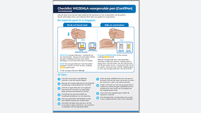 Wezenla voorgevulde pen checklist