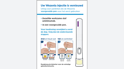 Wezenla voorgevulde pen patiëntenkaartje