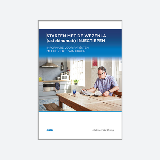 Wezenla patiëntbrochure voorgevulde pen ziekte van Crohn