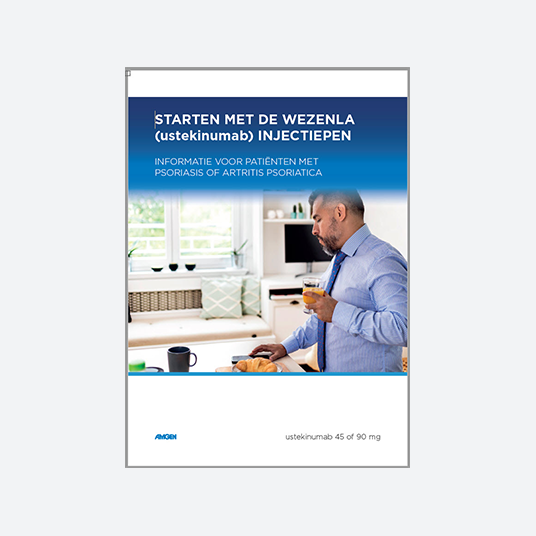 Wezenla patiëntbrochure voorgevulde pen psoriasis en artritis psoriatica